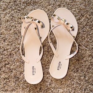 Seven7 Women's Tan Studded Sandals